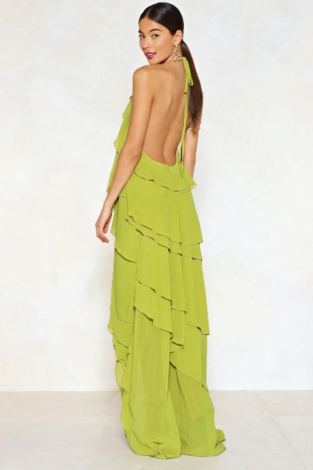 nasty gal lime green dress