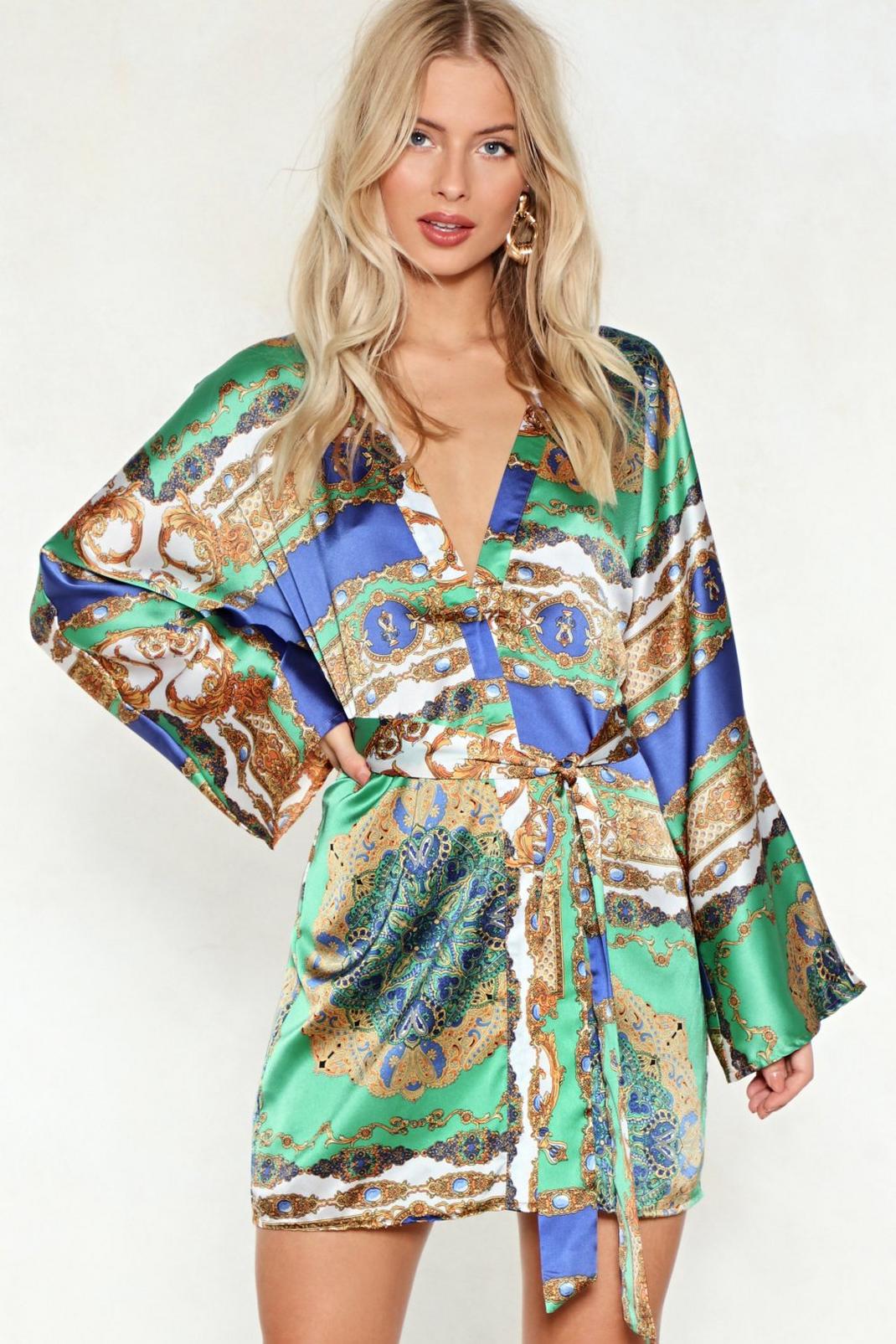 That Ain't the Scarf of It Kimono Dress image number 1