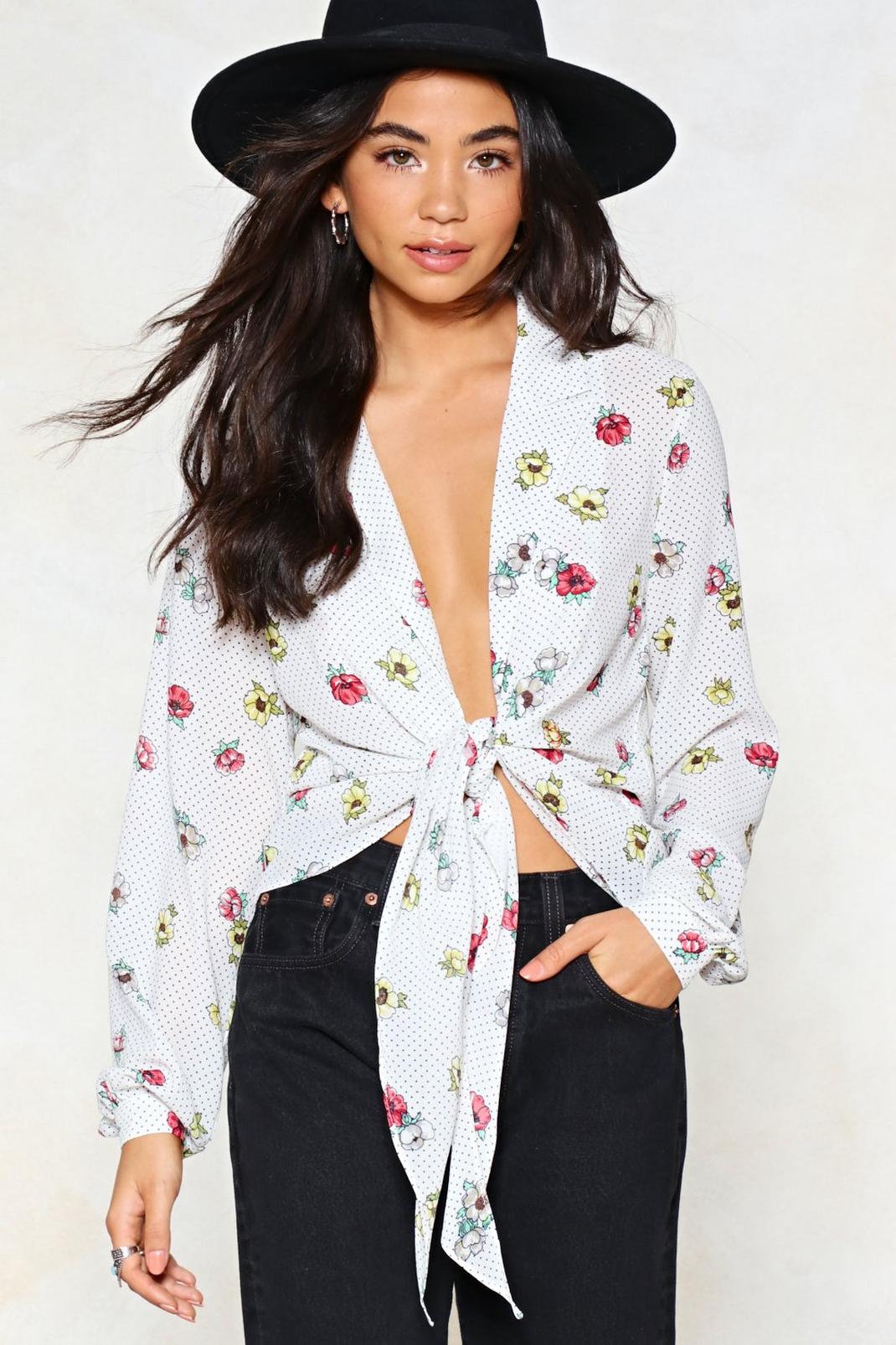 Tied to You Floral Shirt image number 1