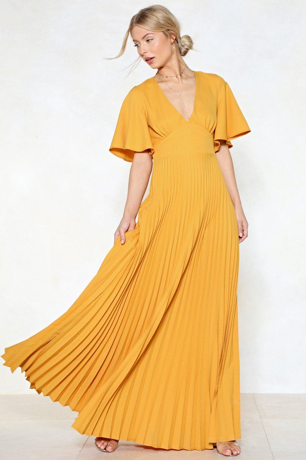 nasty gal yellow dress