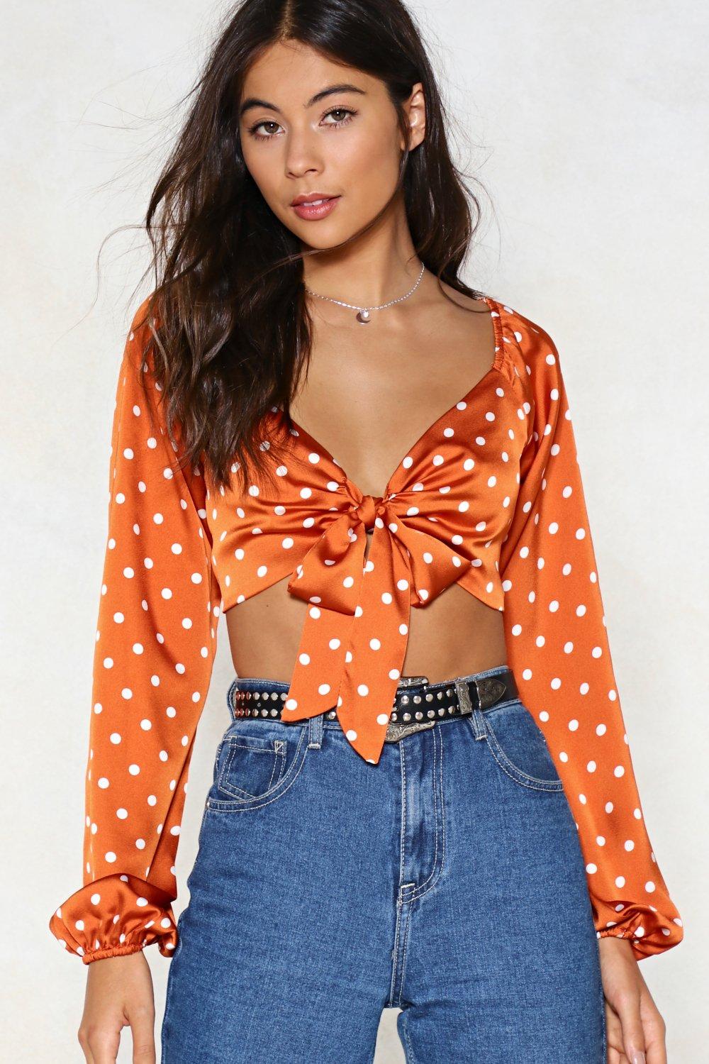 If I Ain't Dot You Polka Dot Crop Top 