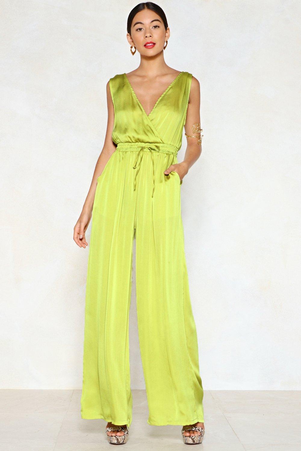 lime green jump suit