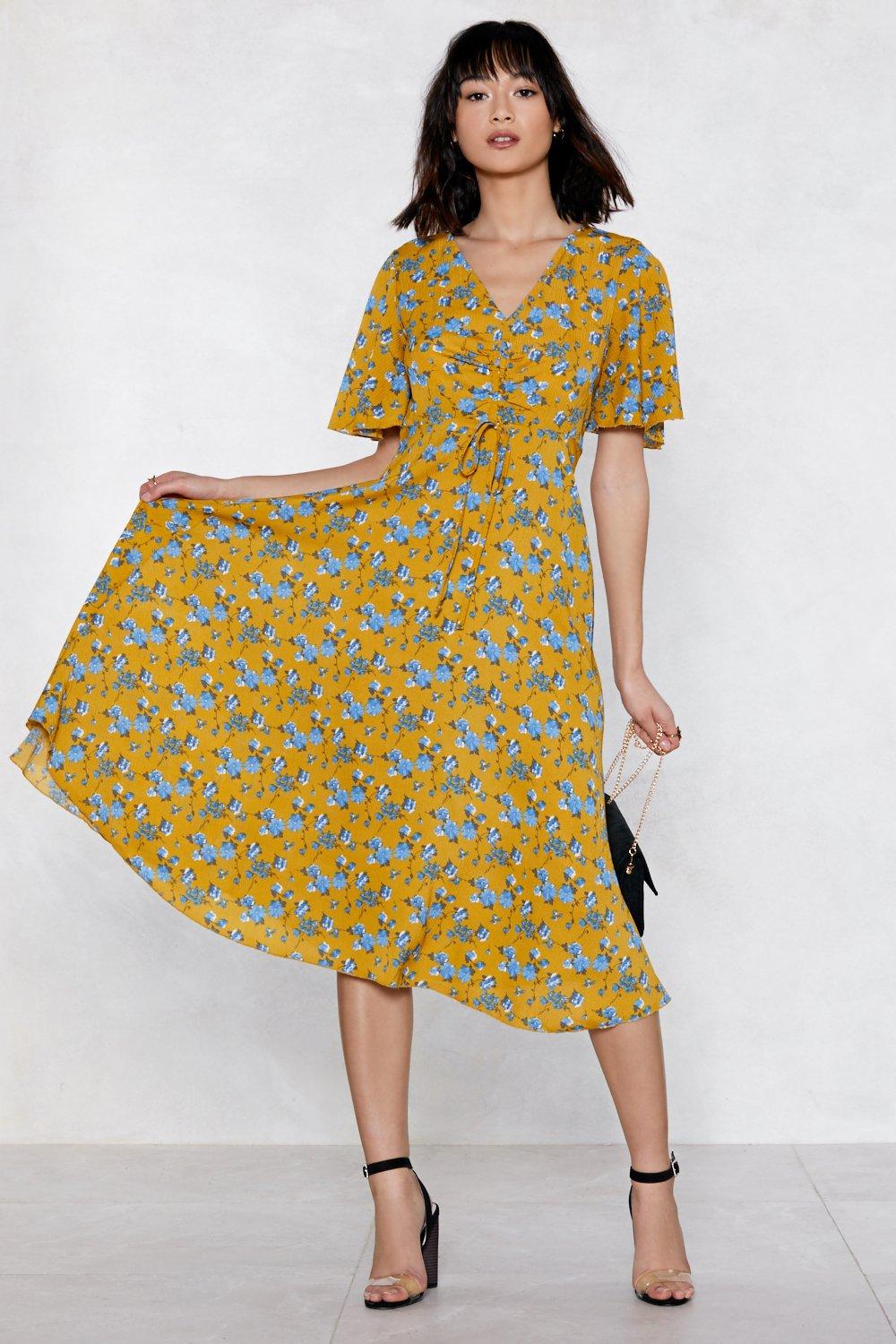 mustard sun dress