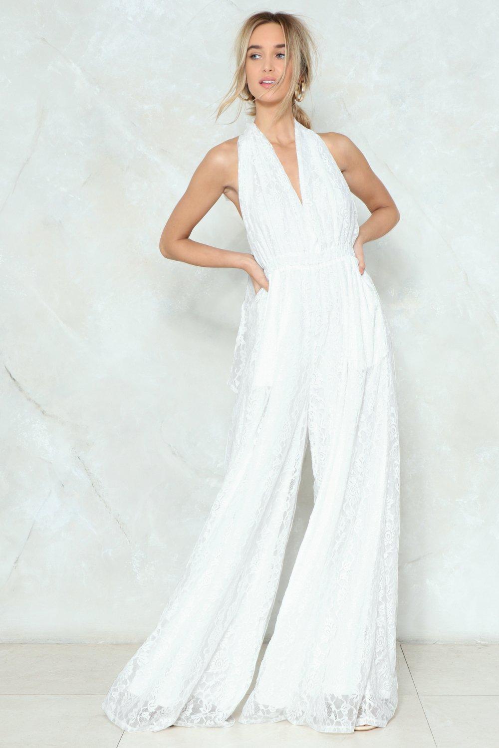 nasty gal white jumpsuit