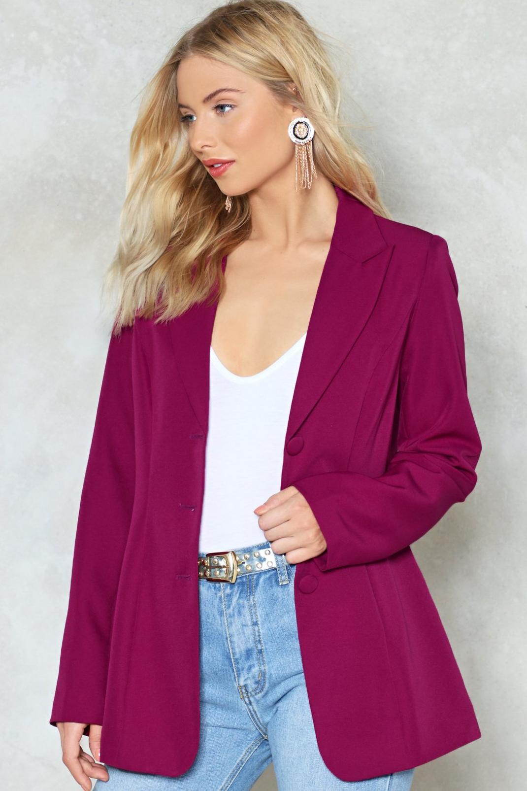 Pink Ahead Relaxed Blazer | Nasty Gal