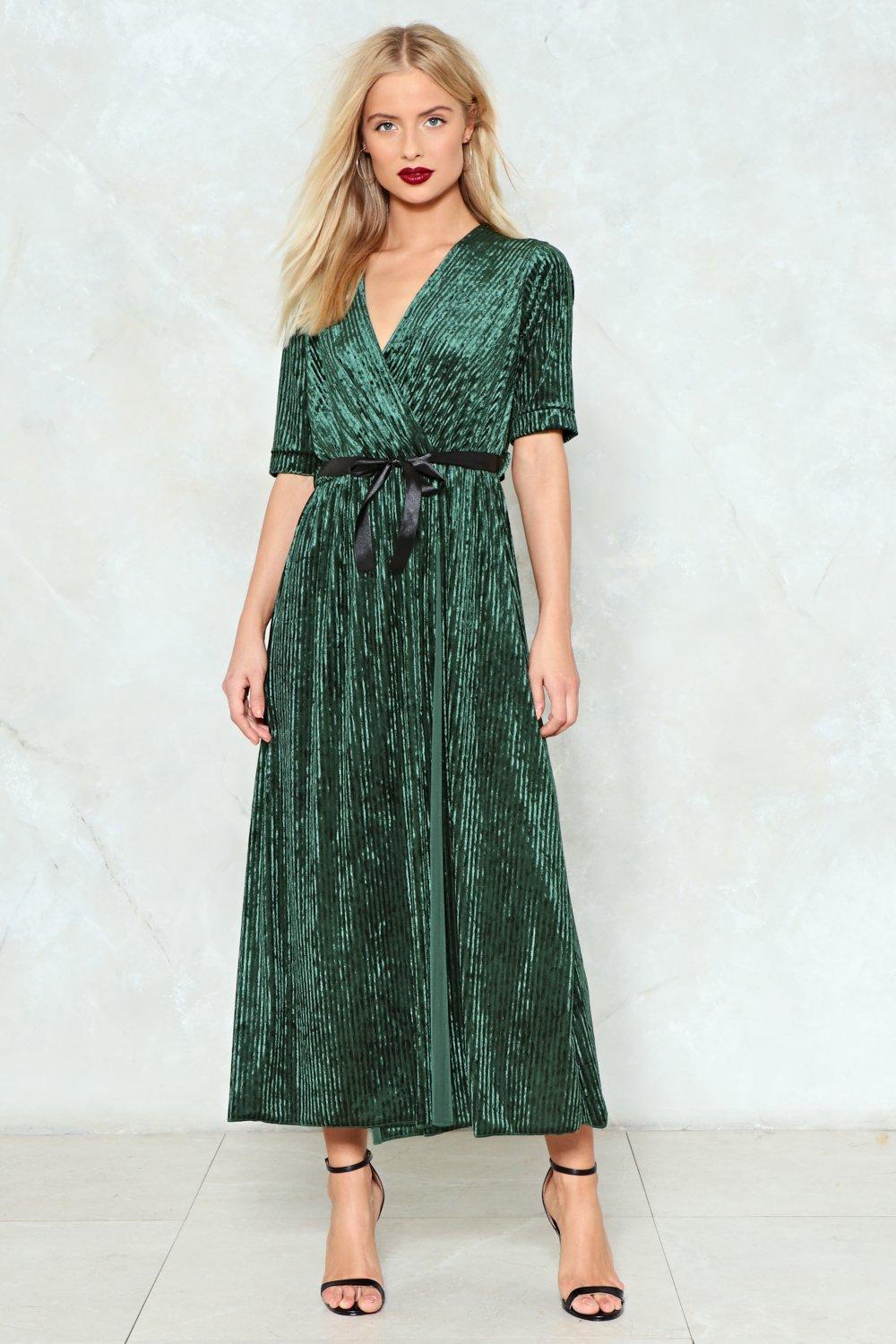 nasty gal emerald green dress