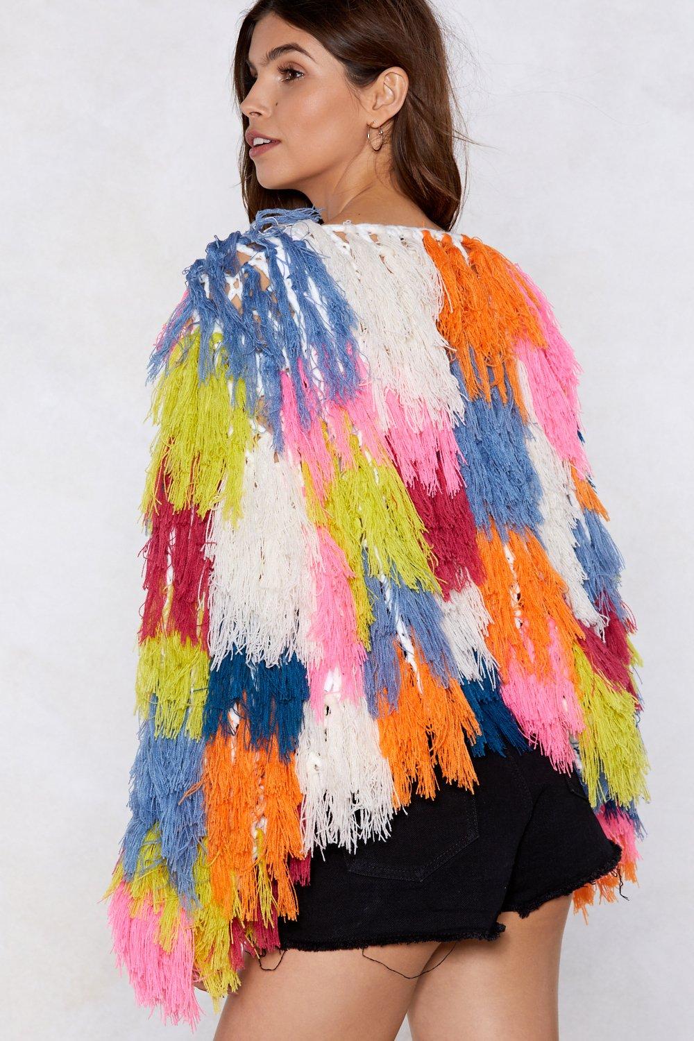 Nasty gal shaggy cardigan hot sale