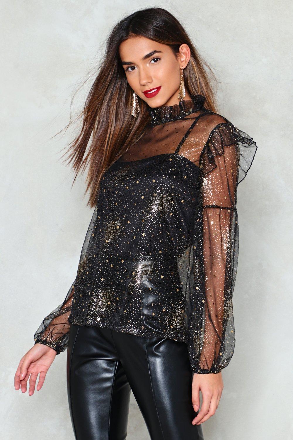 You Wish Star Mesh Top