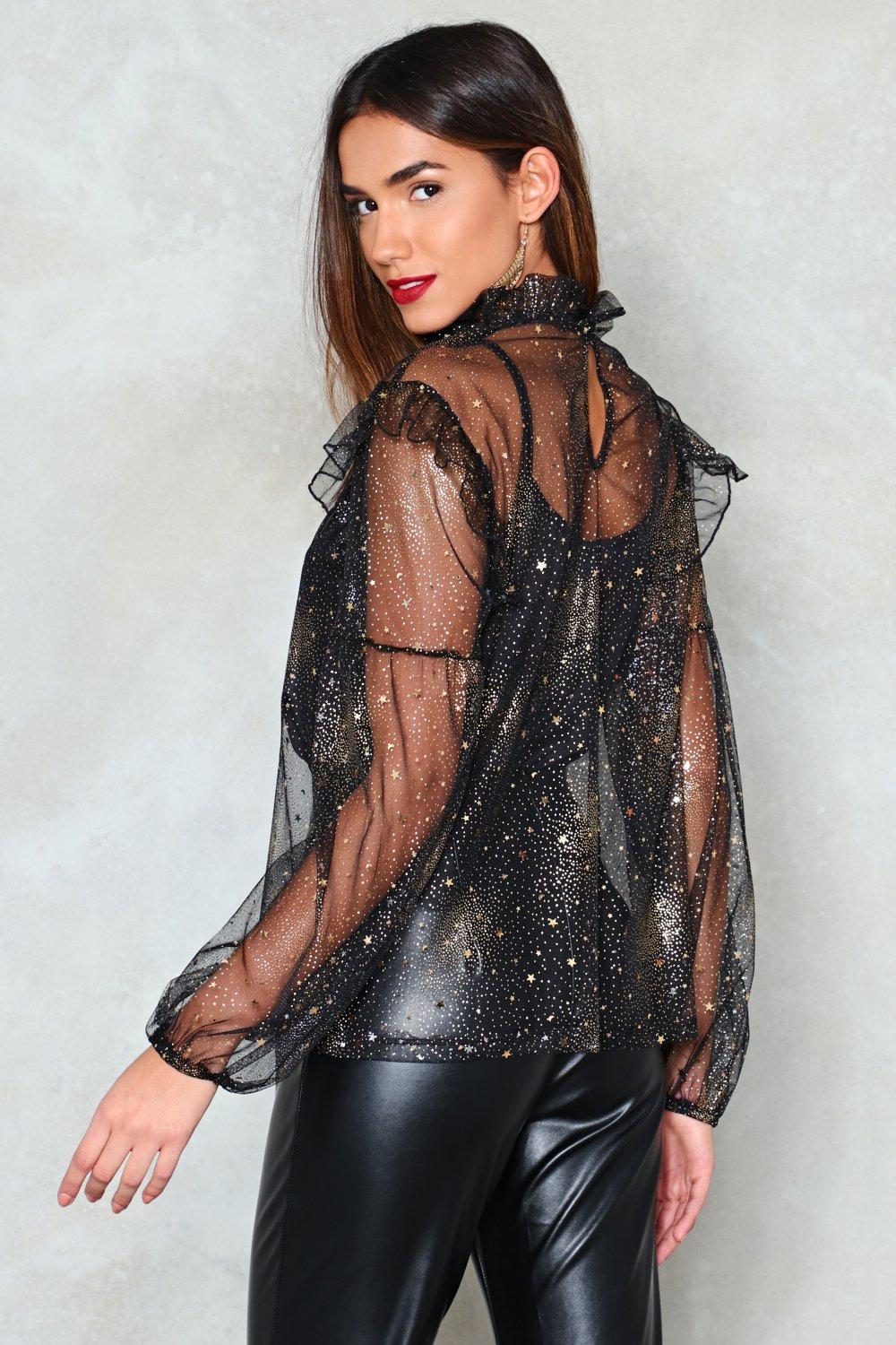 You Wish Star Mesh Top