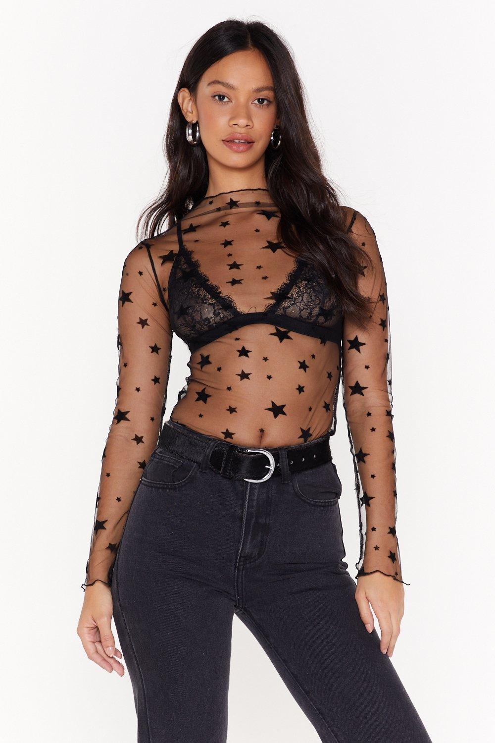 nasty gal sheer top