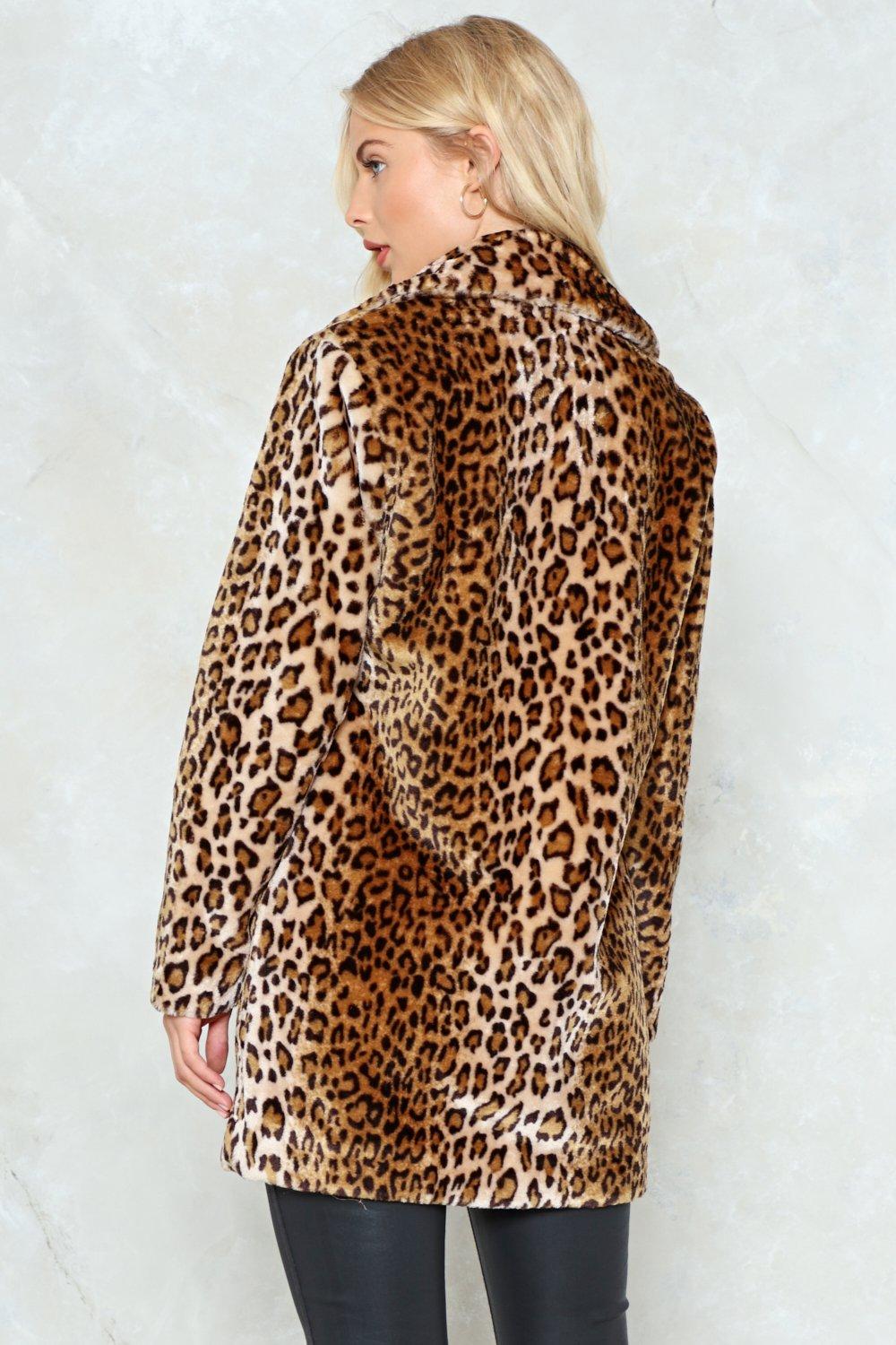 Nasty gal shop leopard coat