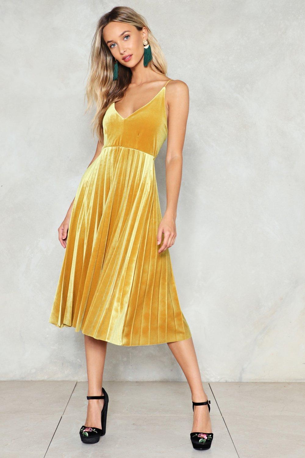 jigsaw yellow velvet dress