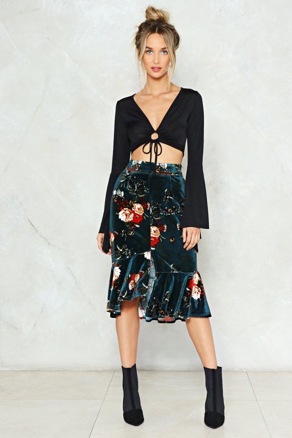 Where'd You Grow Velvet Skirt | Nasty Gal