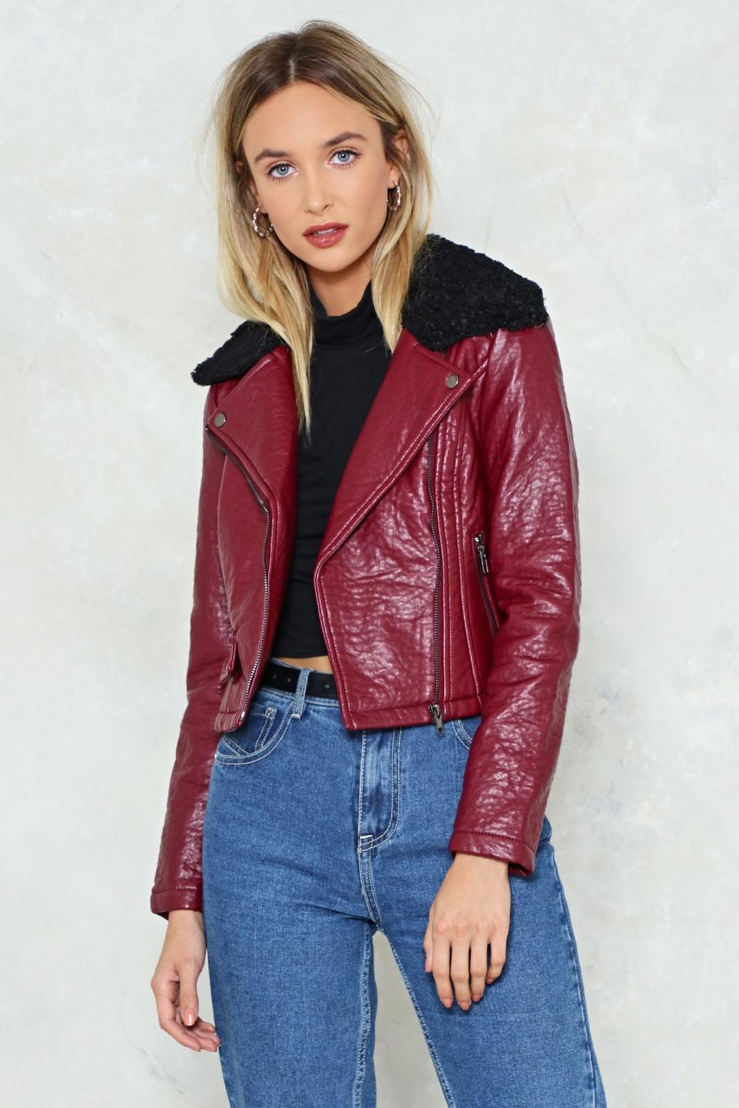 Cold Snap Faux Leather Moto Jacket image number 1