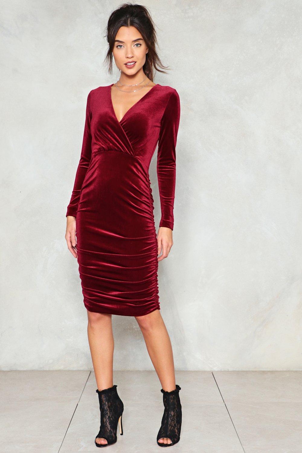 midi dress velvet