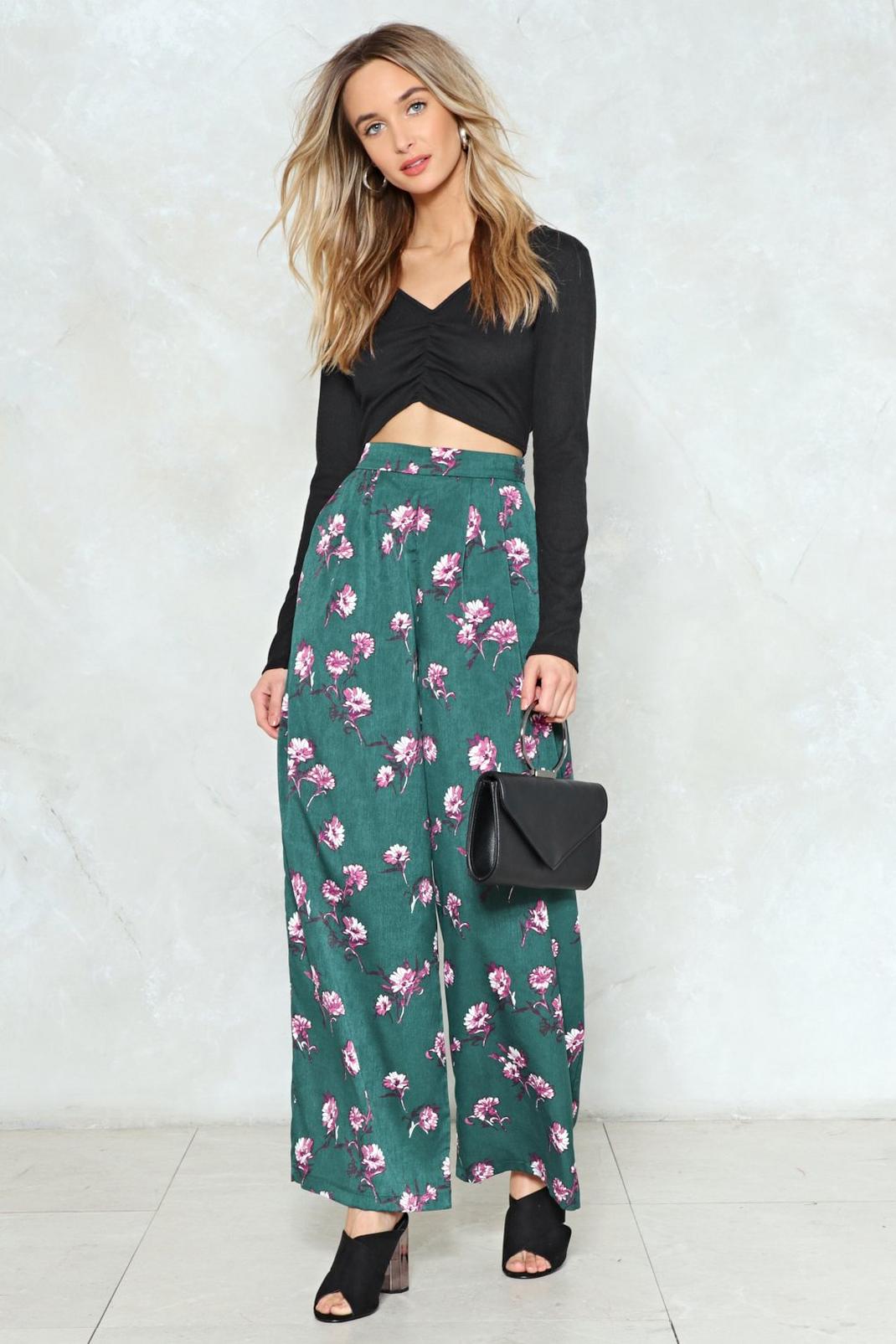 More Flower to You Floral Wide-Leg Pants image number 1