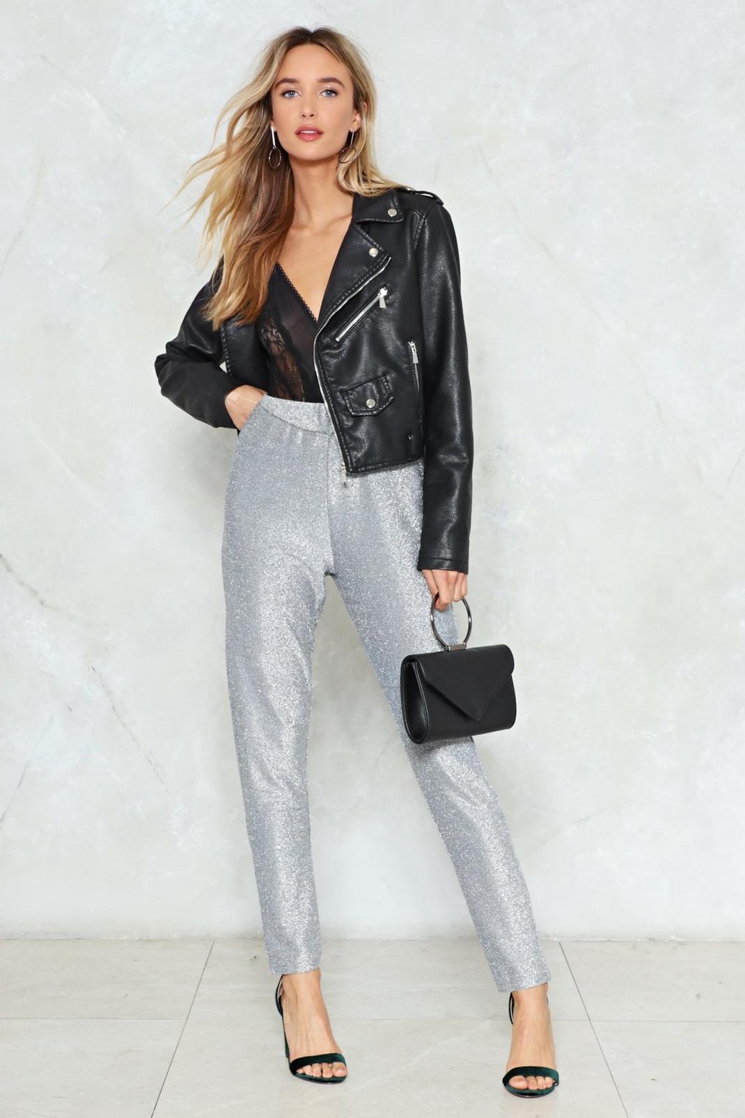 You're No Glitter Babe Tailored Pants image number 1