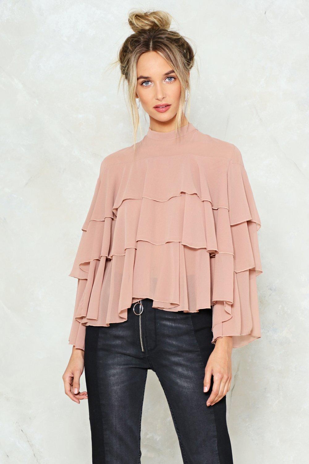 Dry My Tiers Ruffle Blouse | Nasty Gal