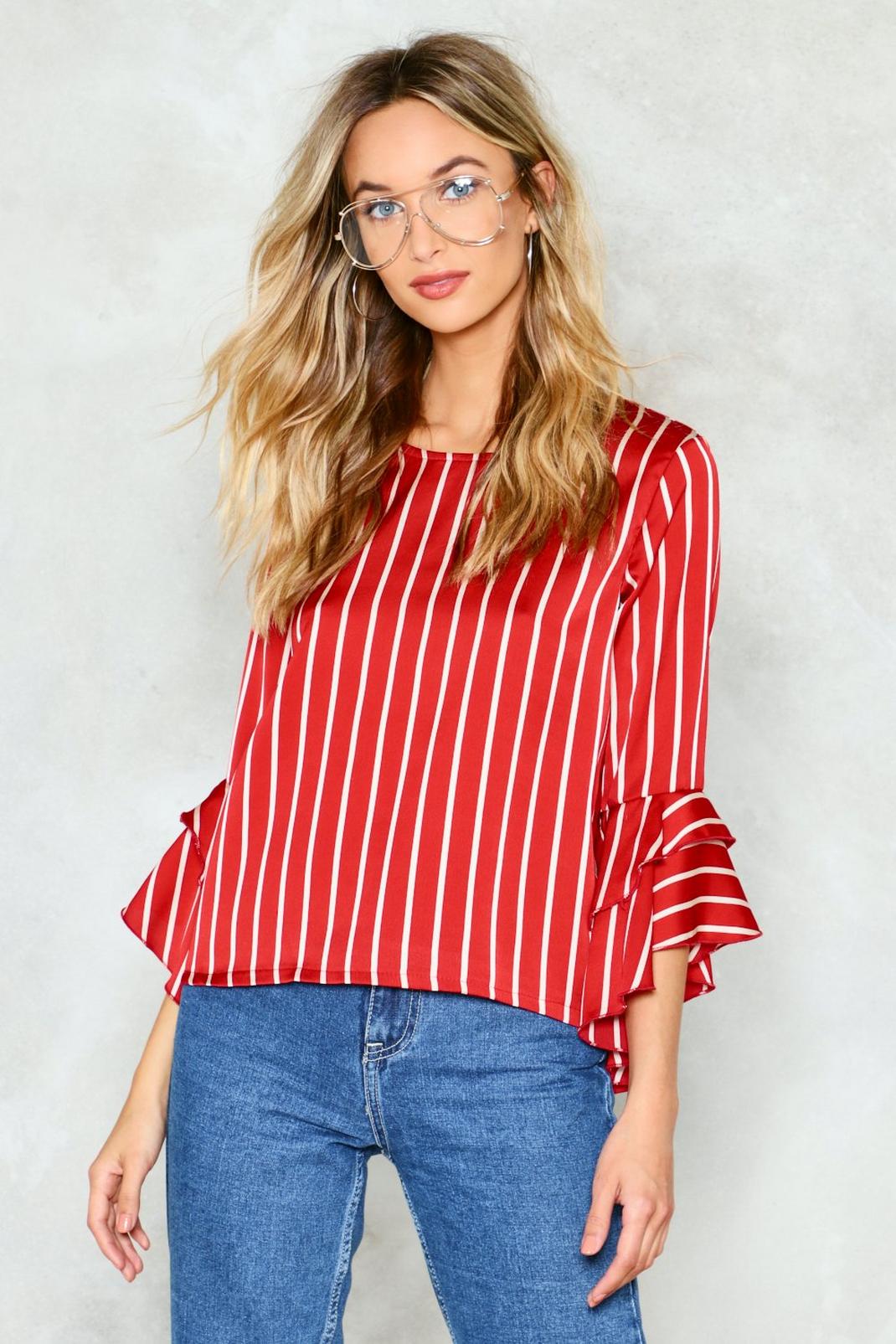 Straight Forward Striped Top image number 1