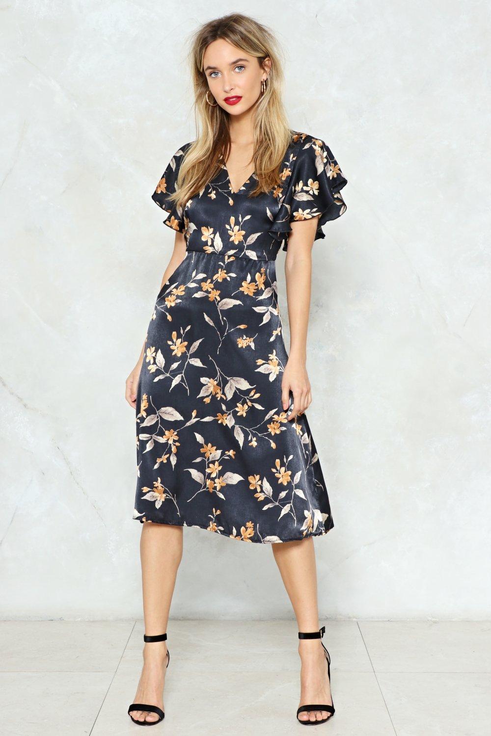 Flower Midi Dress Online Deals, UP TO ...