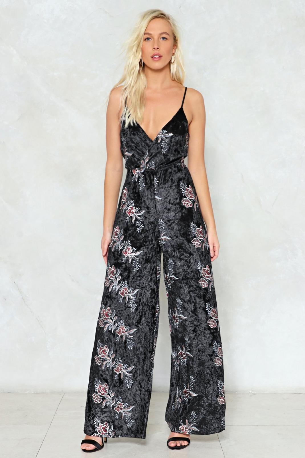 When All is Thread and Done Velvet Jumpsuit | Nasty Gal
