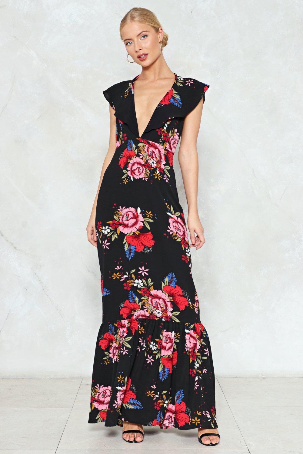 It's a Long Dive Floral Maxi Dress 