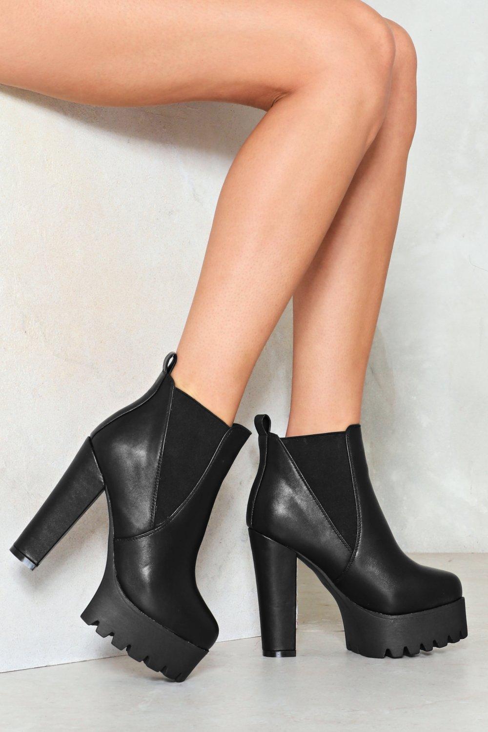 ankle boots heels leather