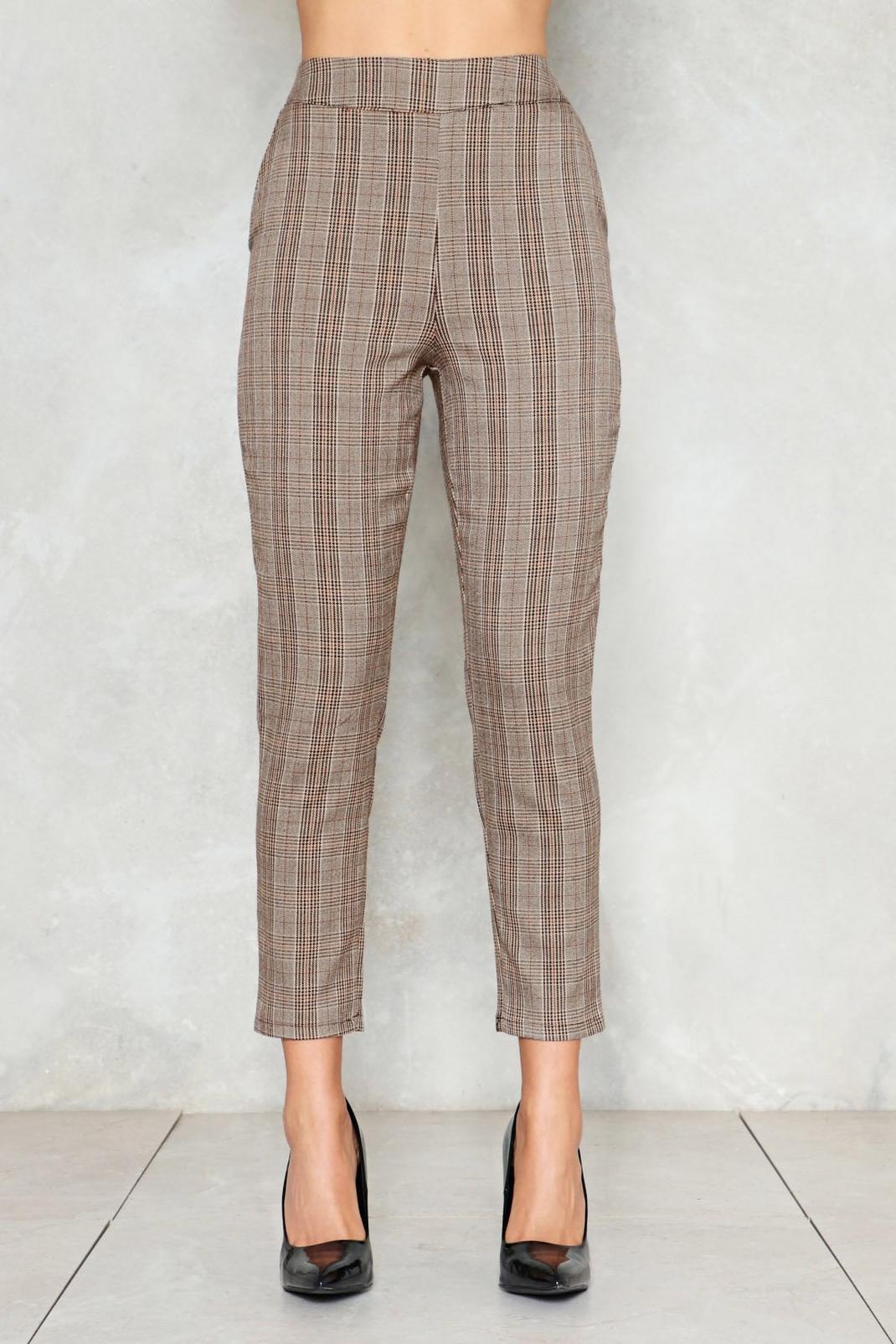 What the Check's the Matter Tapered Pants | Nasty Gal