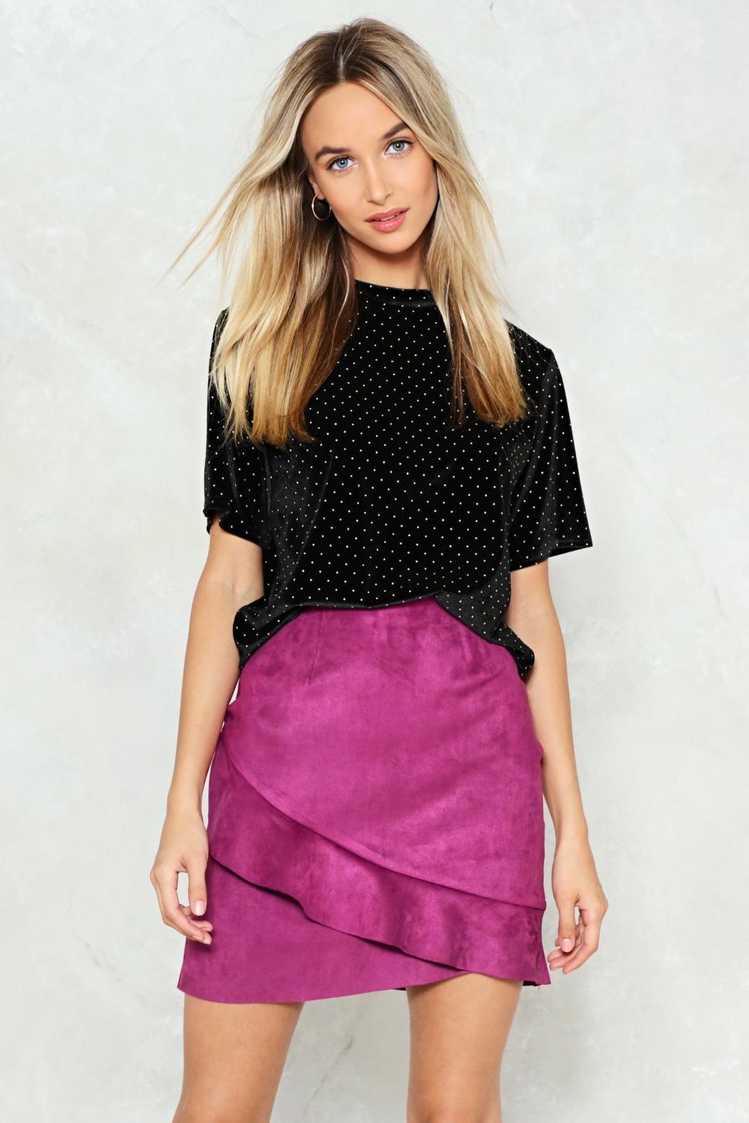 Well Suede Hun Ruffle Skirt image number 1