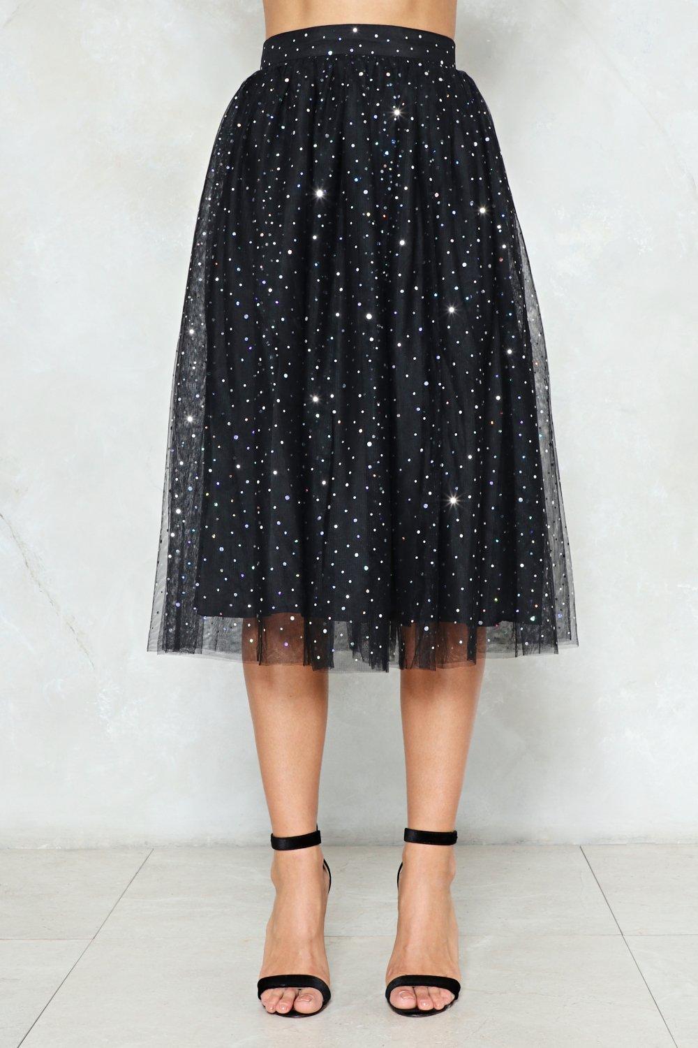 Black glitter tulle on sale skirt