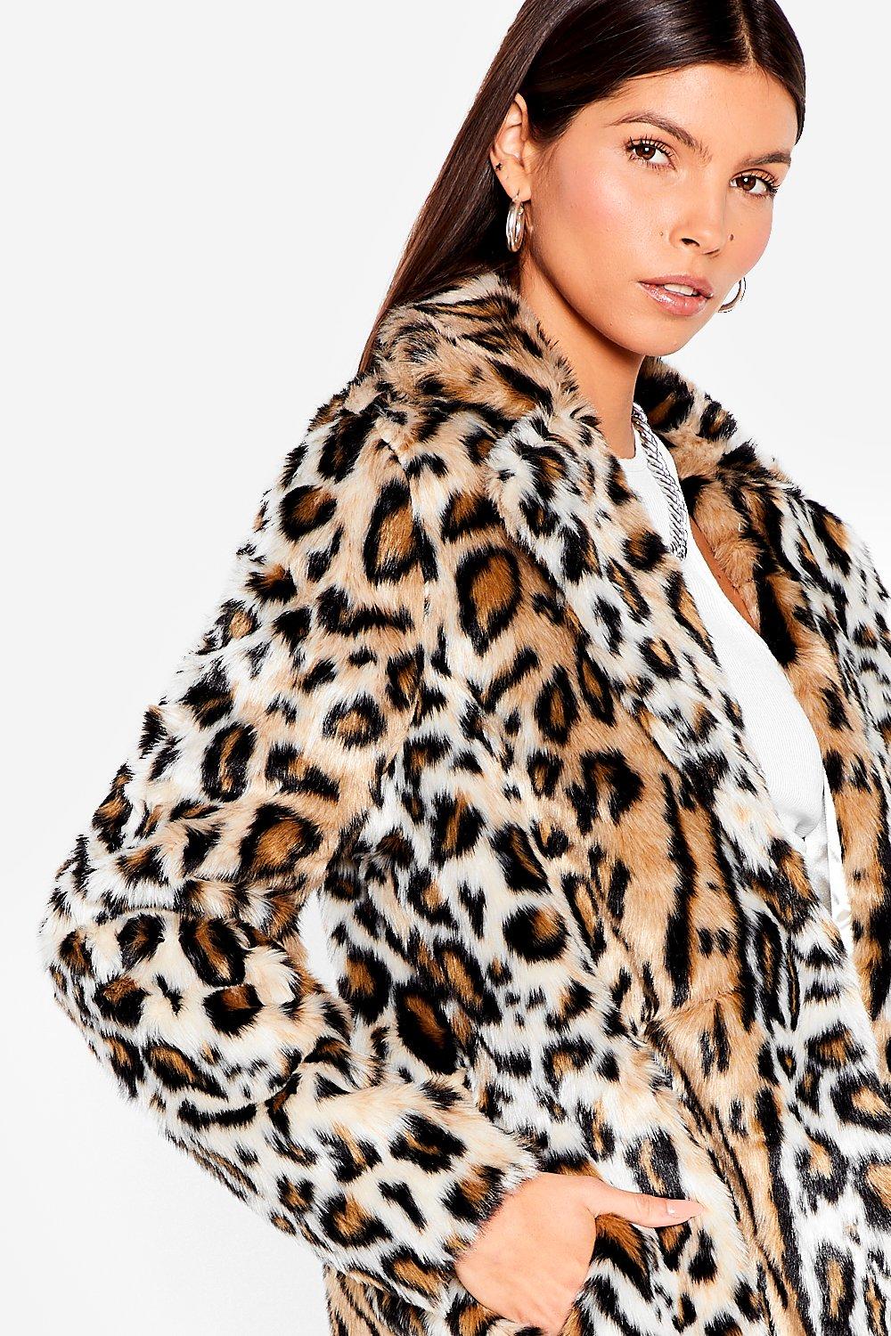 Nasty gal 2025 leopard coat