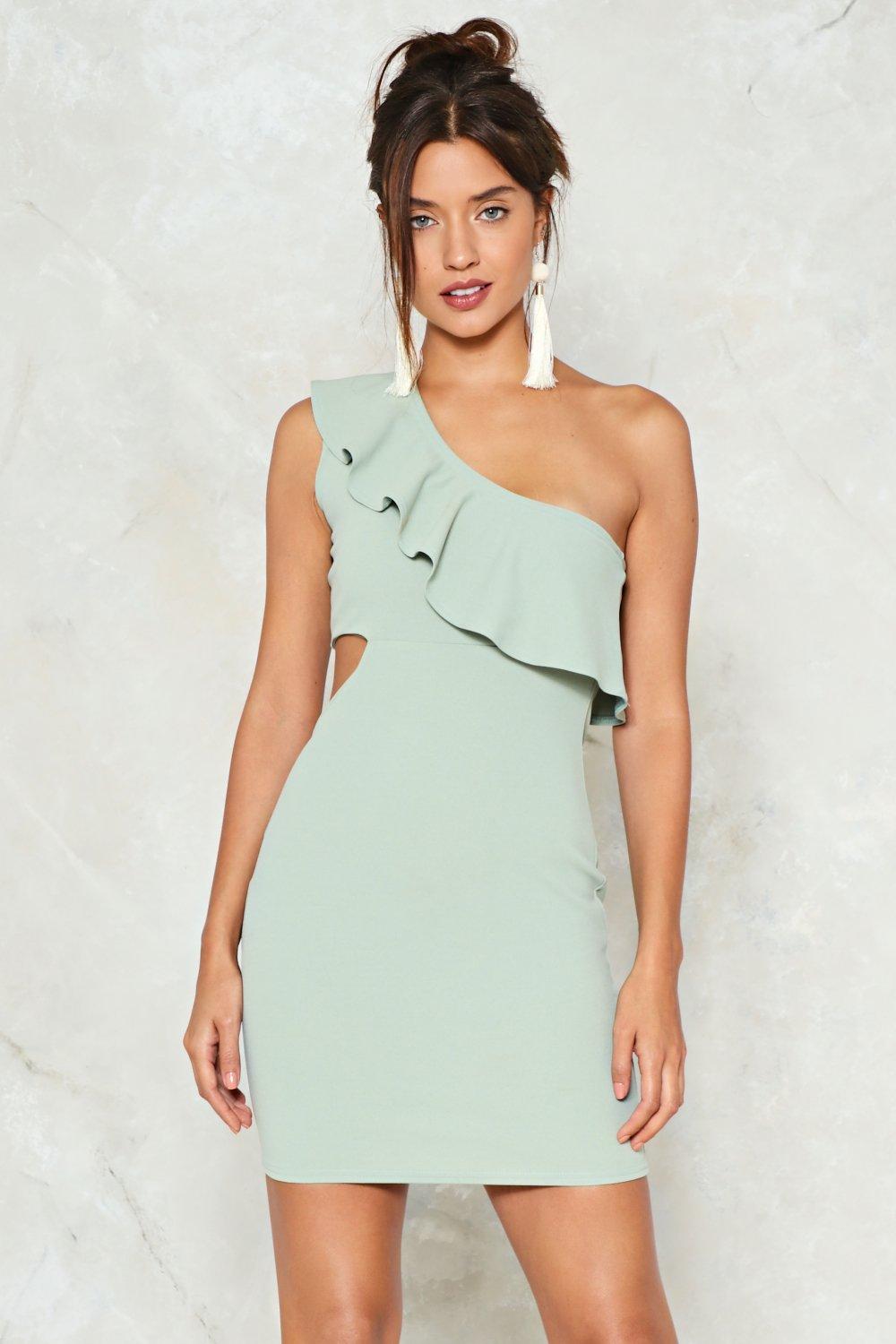 nasty gal one shoulder dress