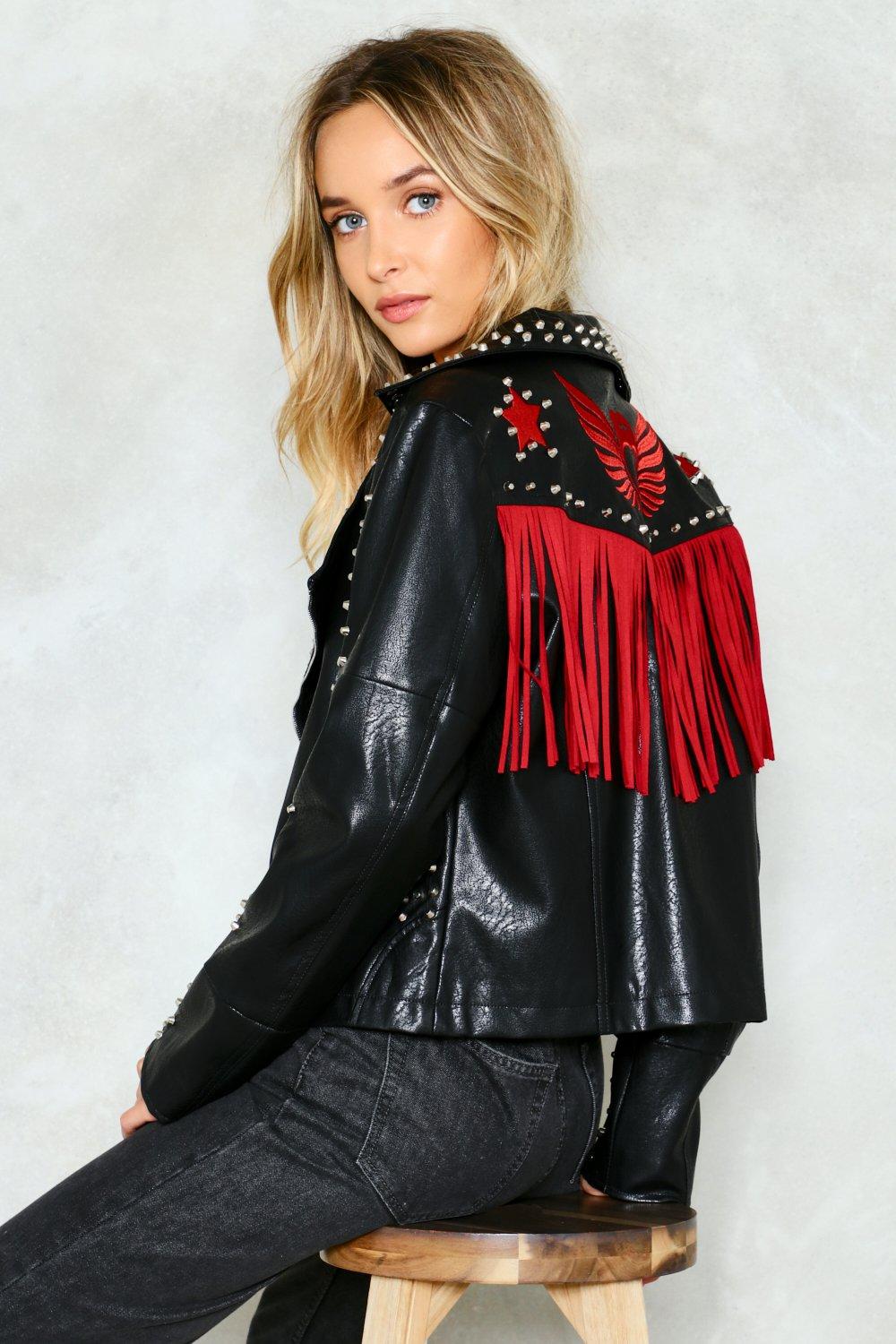 Star leather jacket hot sale nasty gal