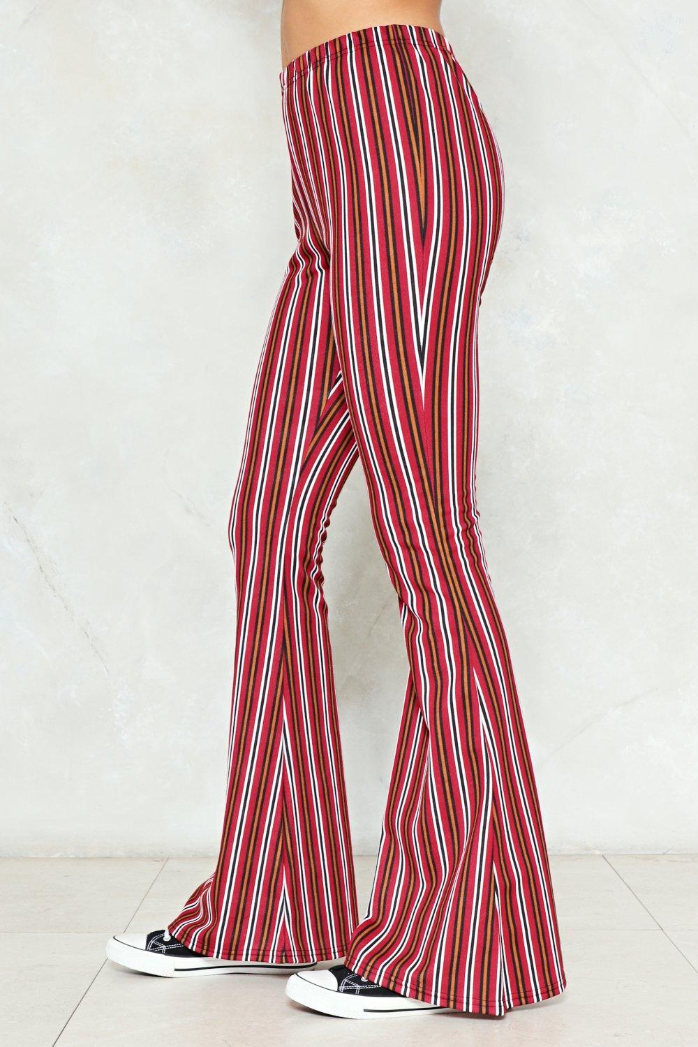 Flared Striped Pants Stripe