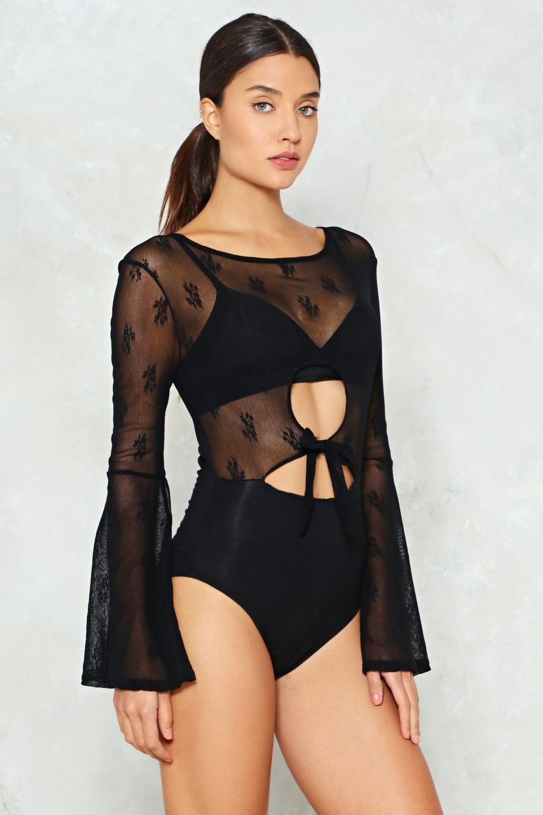 Who Rose There Mesh Bodysuit image number 1