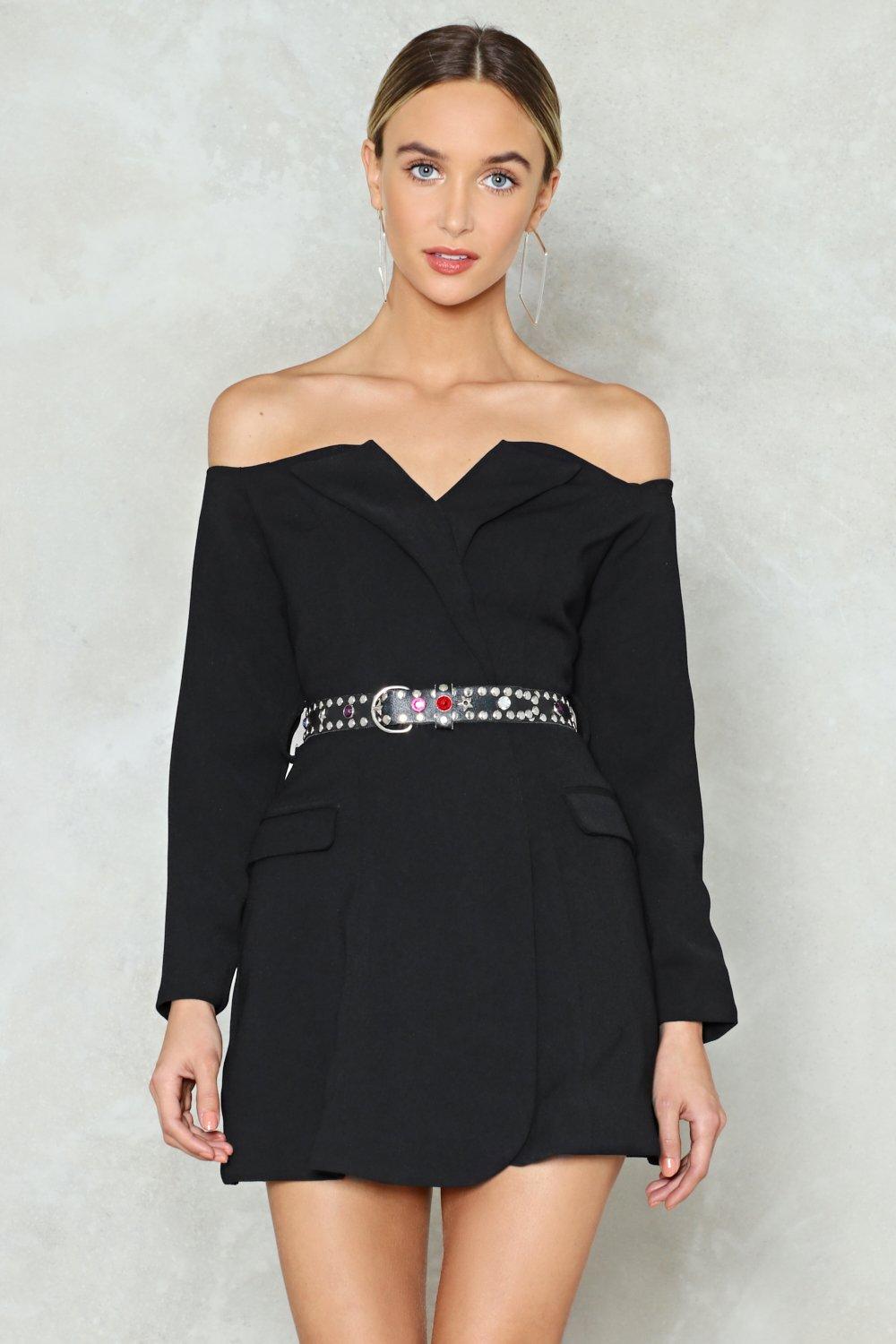 nasty gal off the shoulder dress
