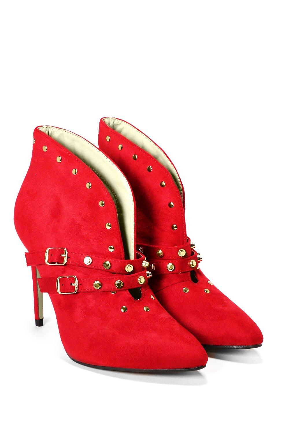 Where Do You Stud Faux Suede Bootie Nasty Gal