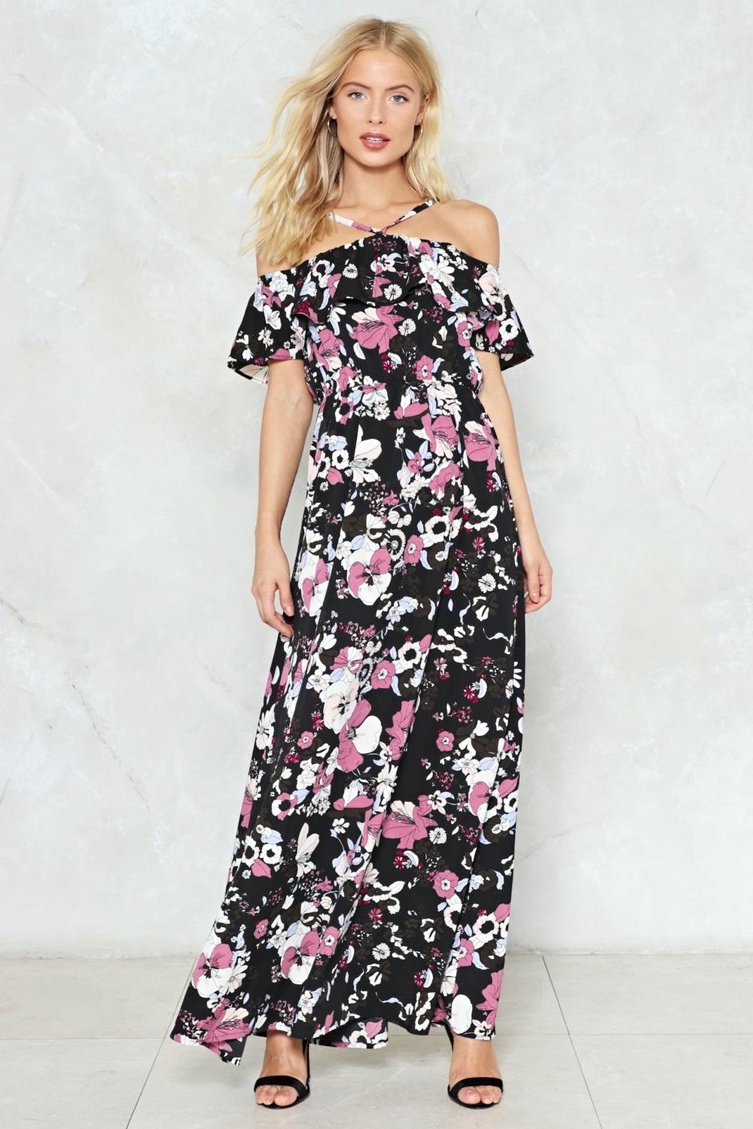 Raise Your Glass Floral Maxi Dress image number 1