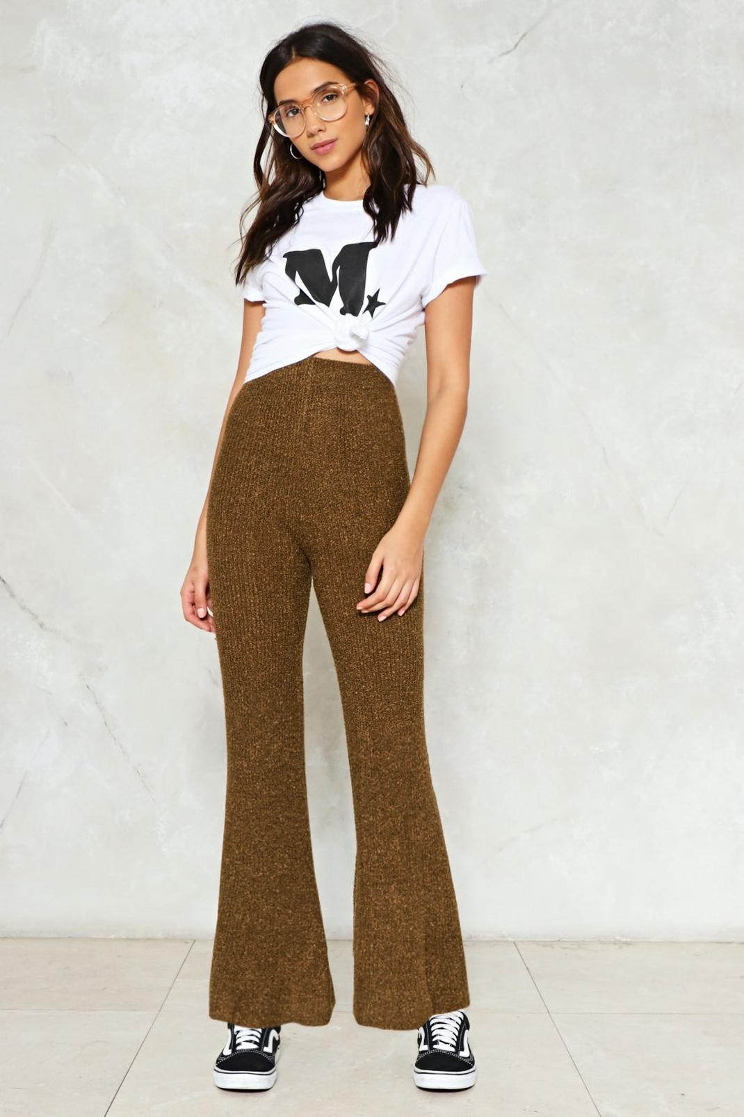 Get Knitted Out Wide-Leg Pants image number 1