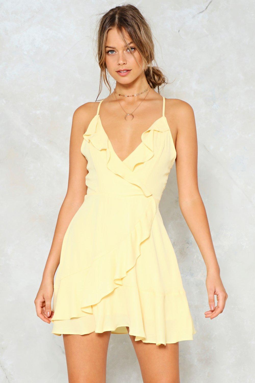 nasty gal yellow dress