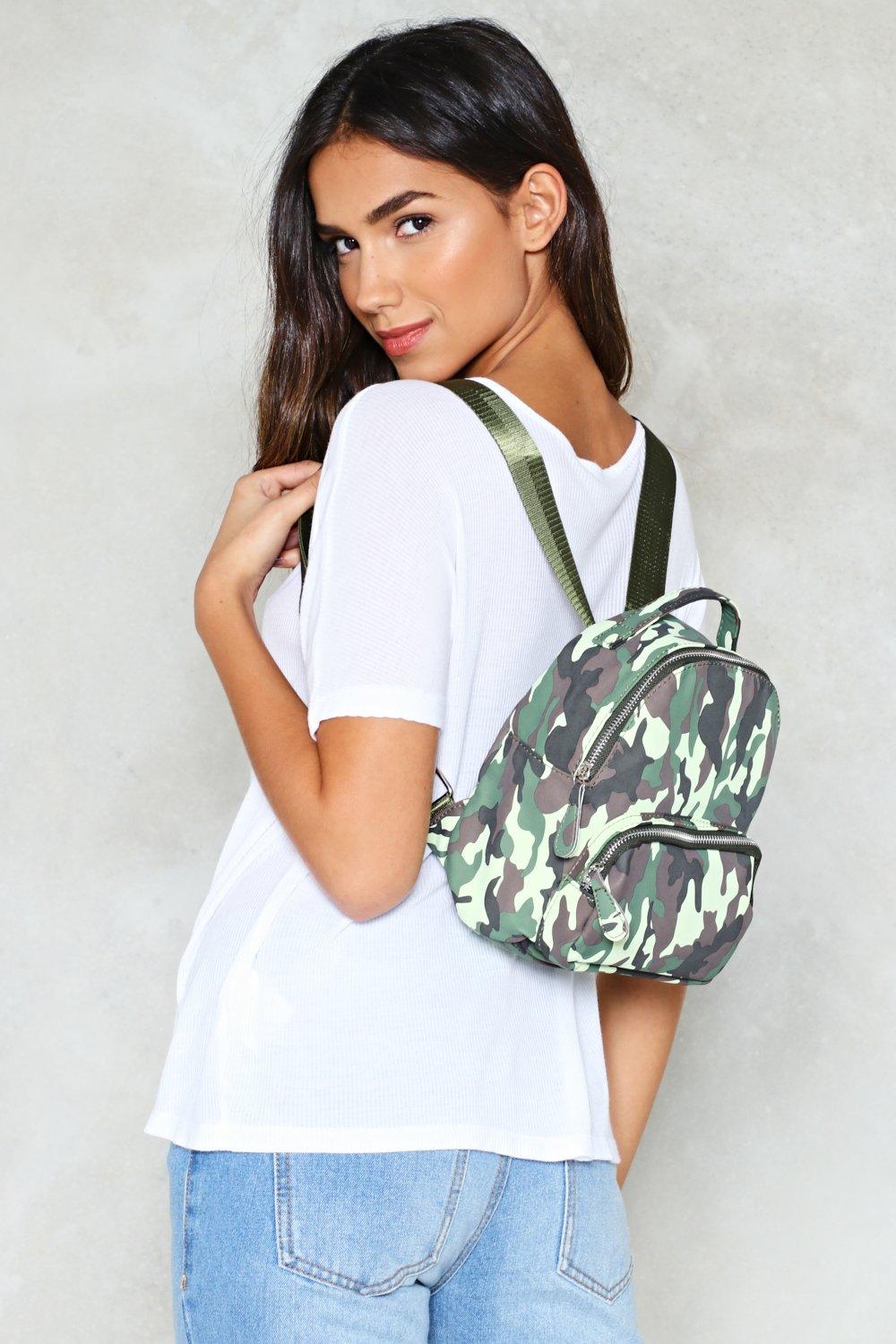 army green mini backpack