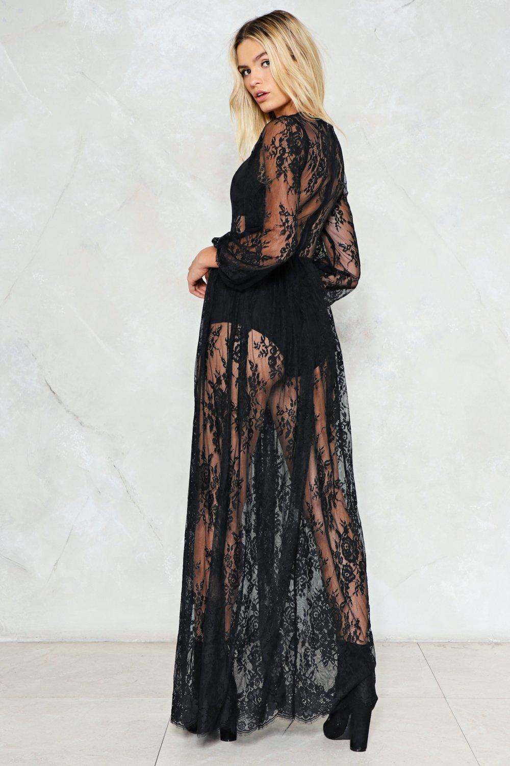 Nasty gal shop black lace dress