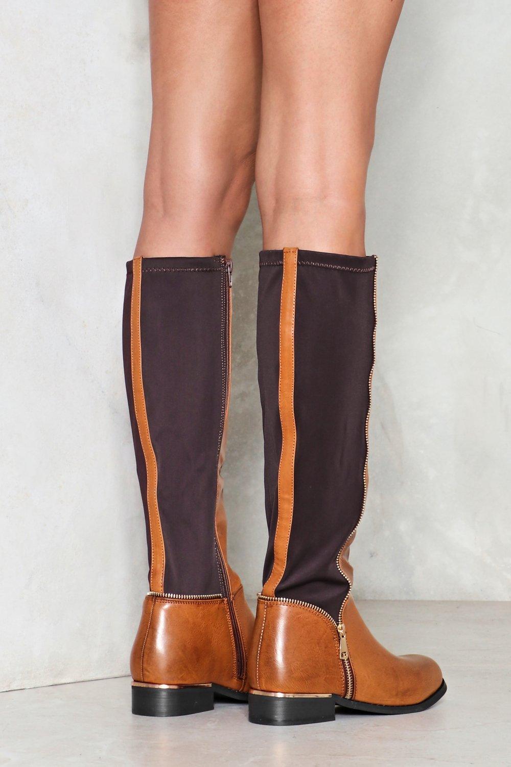 Ride around faux leather boot shop