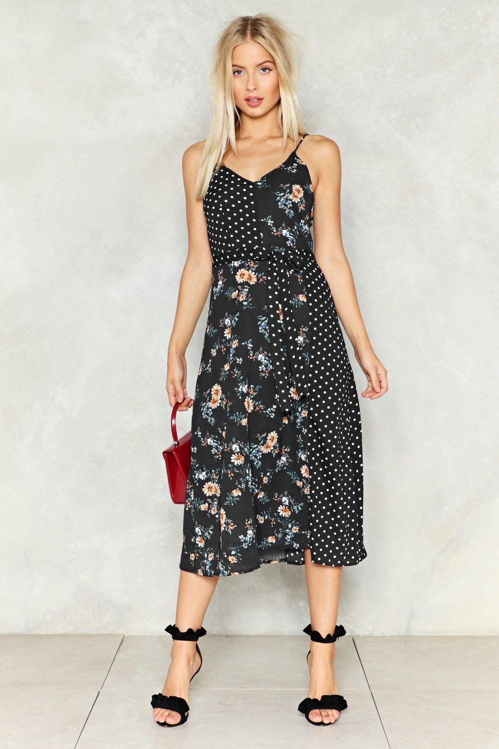 polka dot flower dress