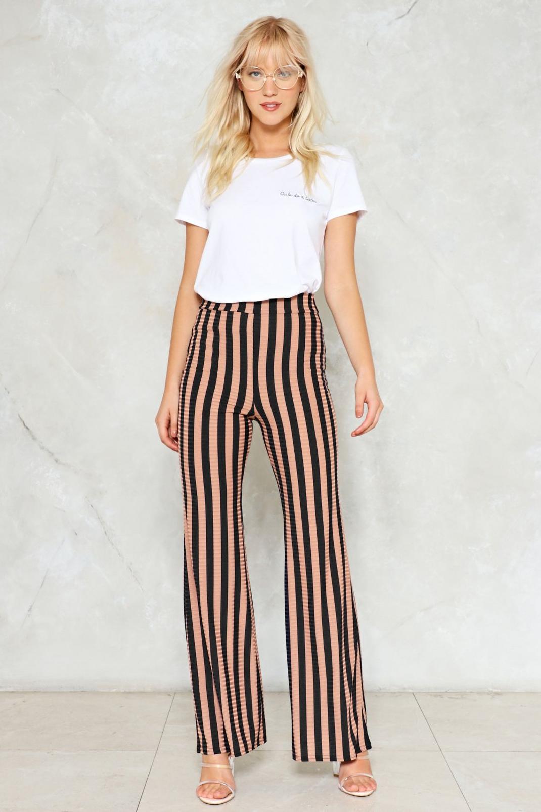 Flare to the Throne Striped Pants | Nasty Gal