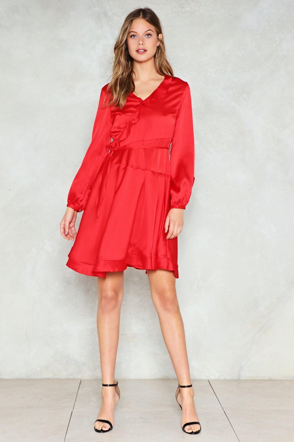 satin day dress