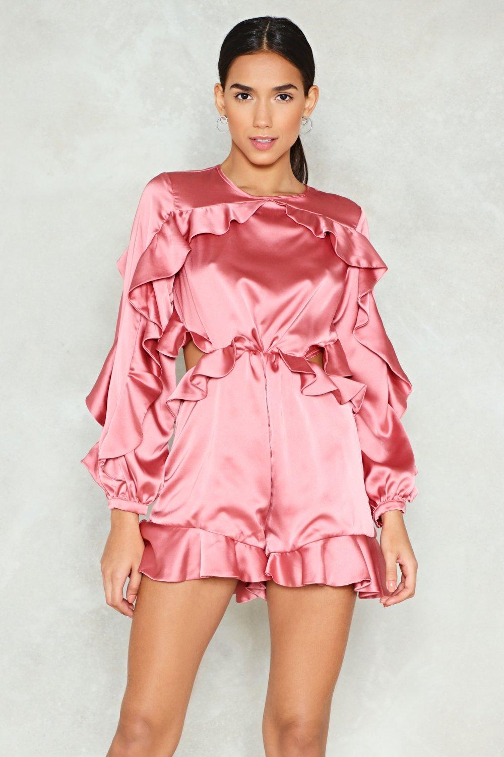 satin romper dress