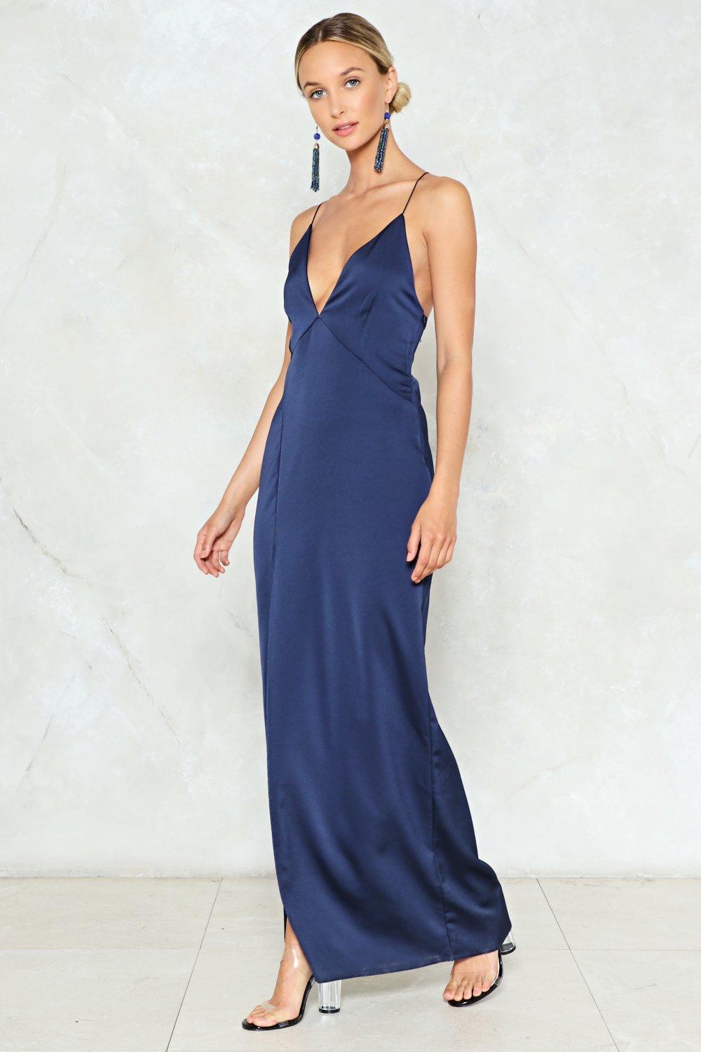 Nasty gal navy clearance dress