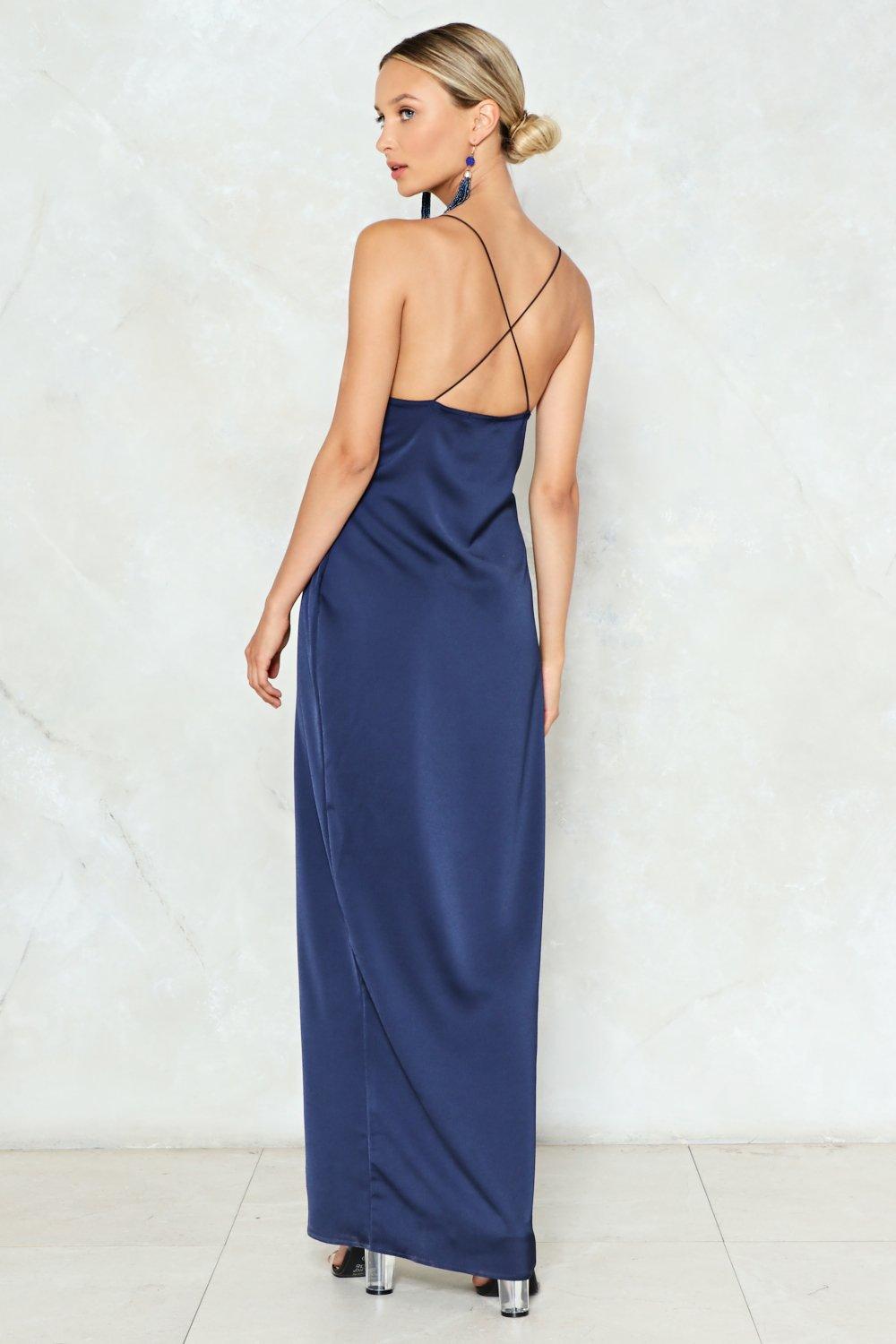 Nasty gal navy clearance dress