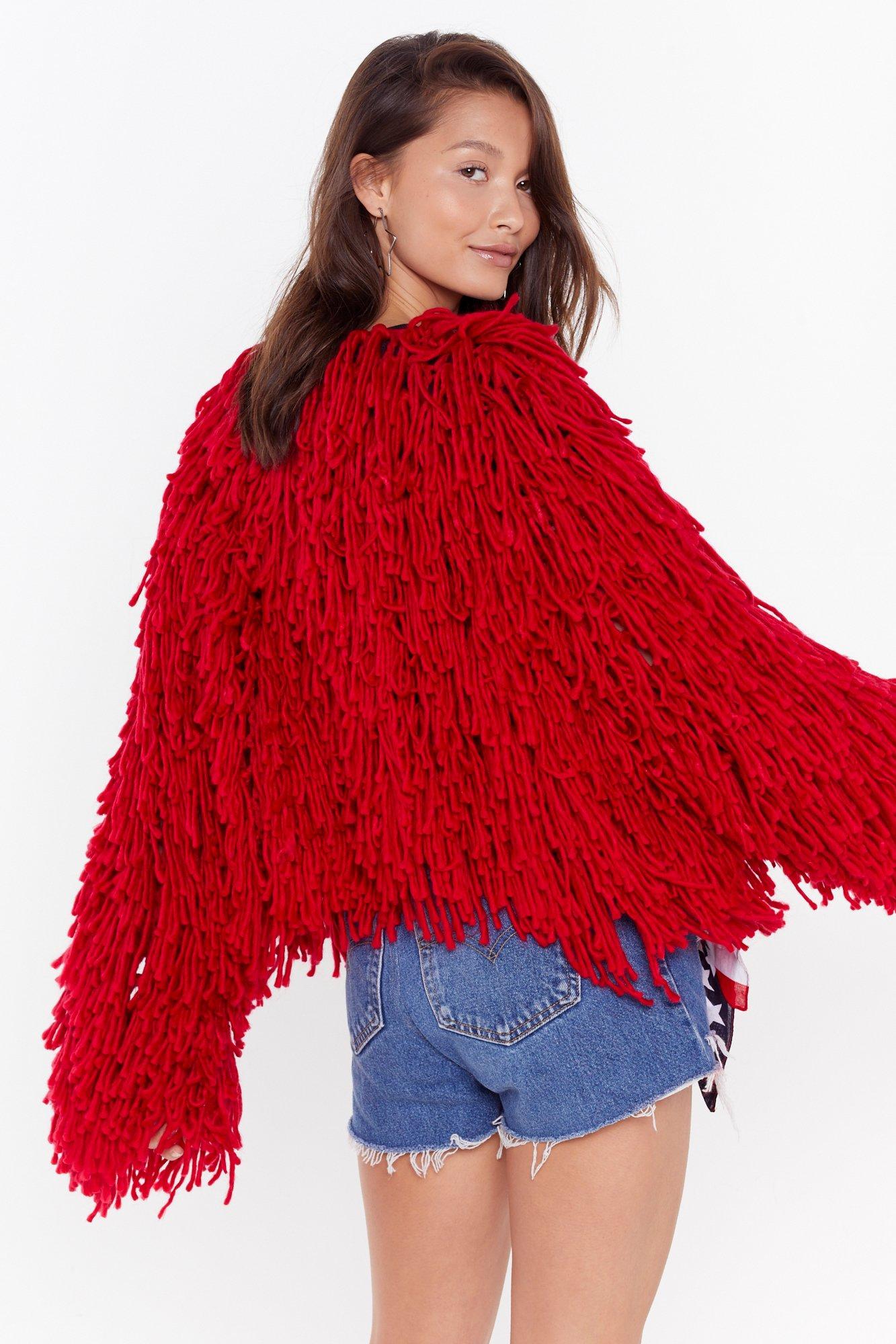 Shaggy red shop jacket